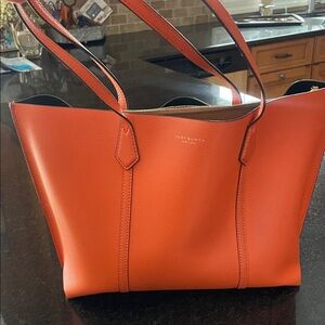 Tory Burch Vibrant Orange Tote Bag